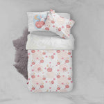3D White Red Moon Star Rabbit Apple Quilt Cover Set Bedding Set Pillowcases 100- Jess Art Decoration