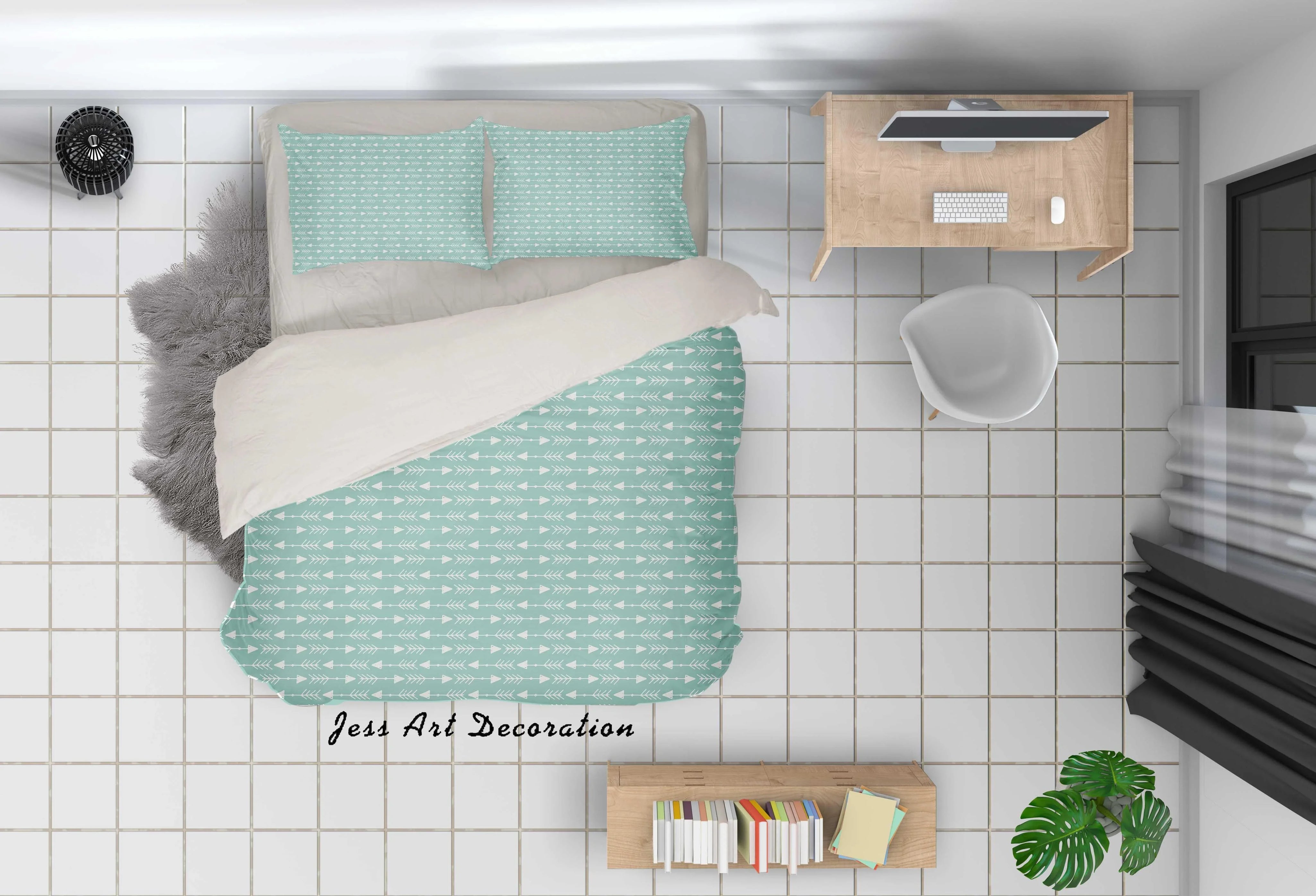 3D Green Arrow Quilt Cover Set Bedding Set Duvet Cover Pillowcases SF131- Jess Art Decoration