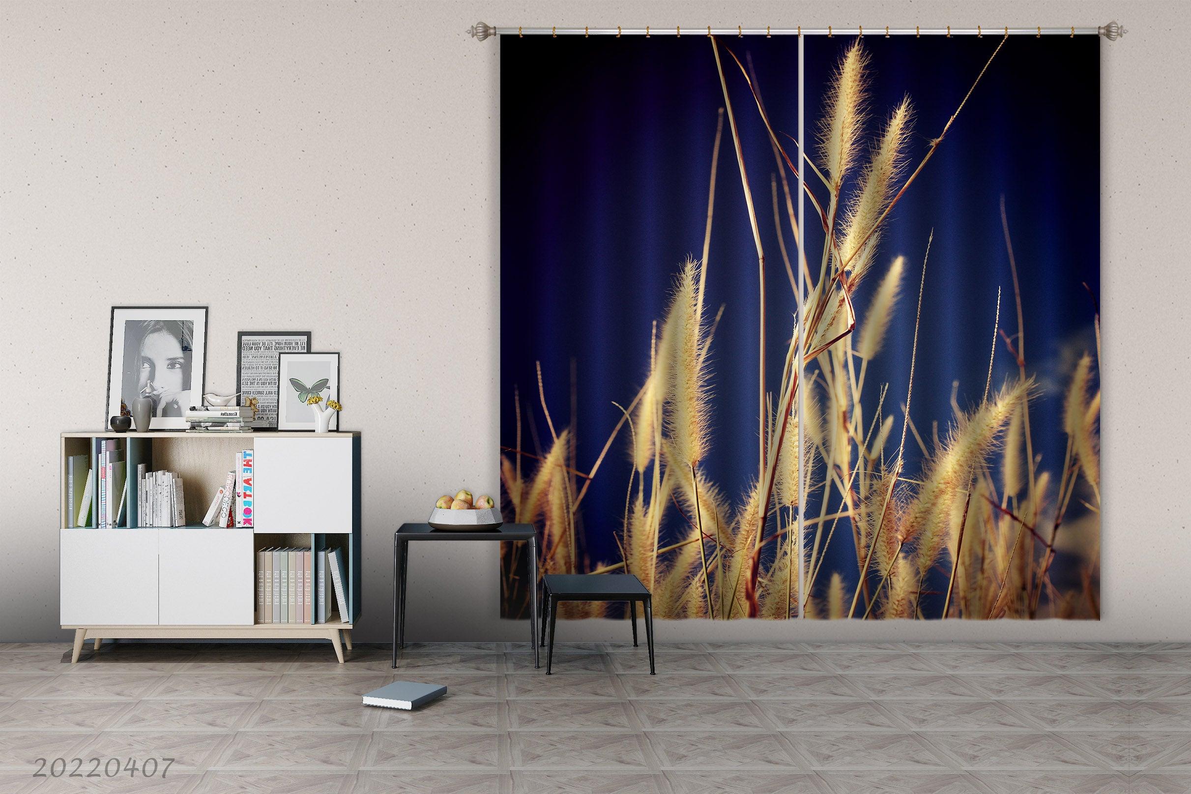 3D Landscape Nature Autumn Setaria Curtains and Drapes GD 3538- Jess Art Decoration