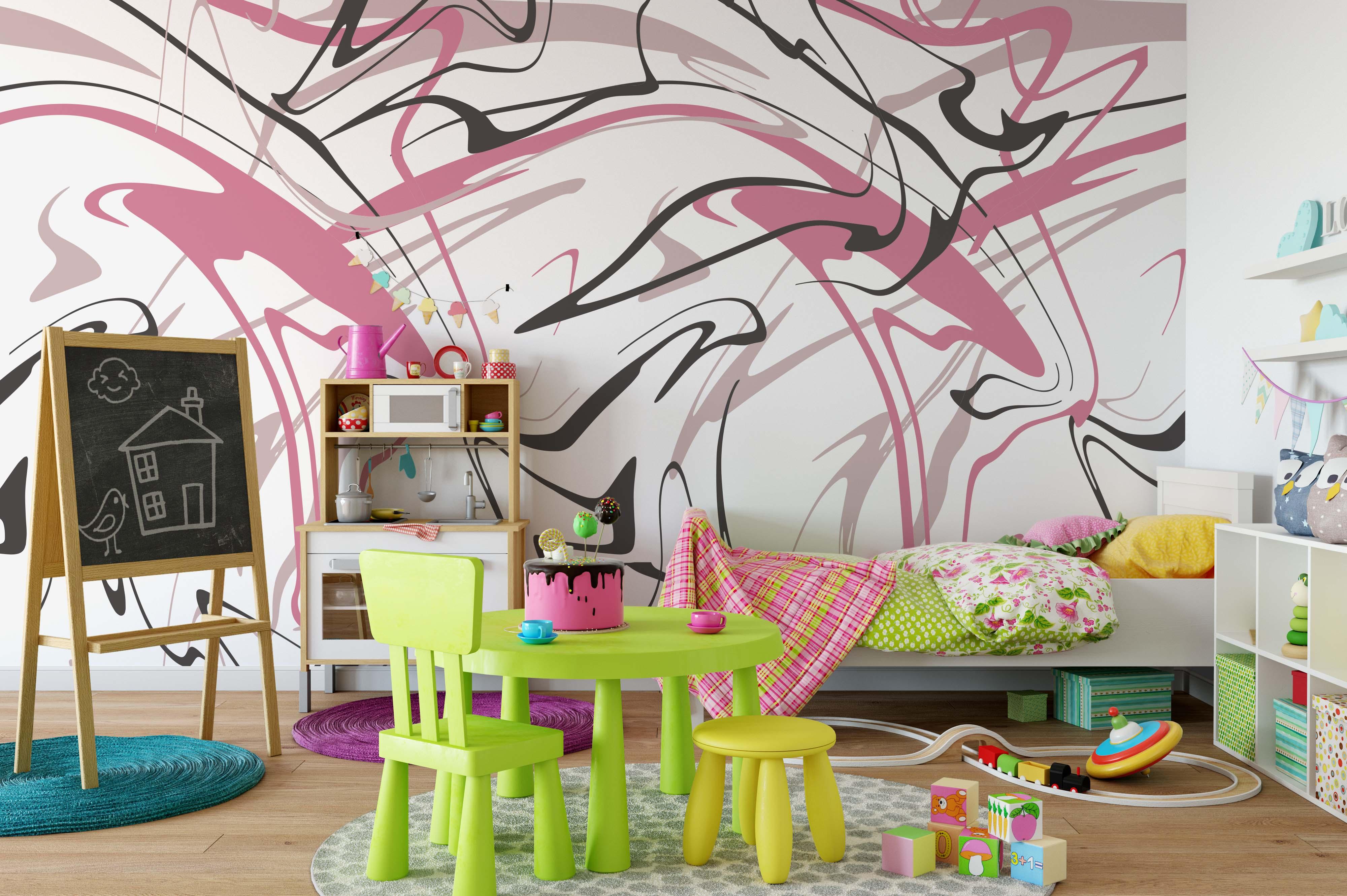 3D Pink Graffiti Wall Mural Wallpaper 191- Jess Art Decoration