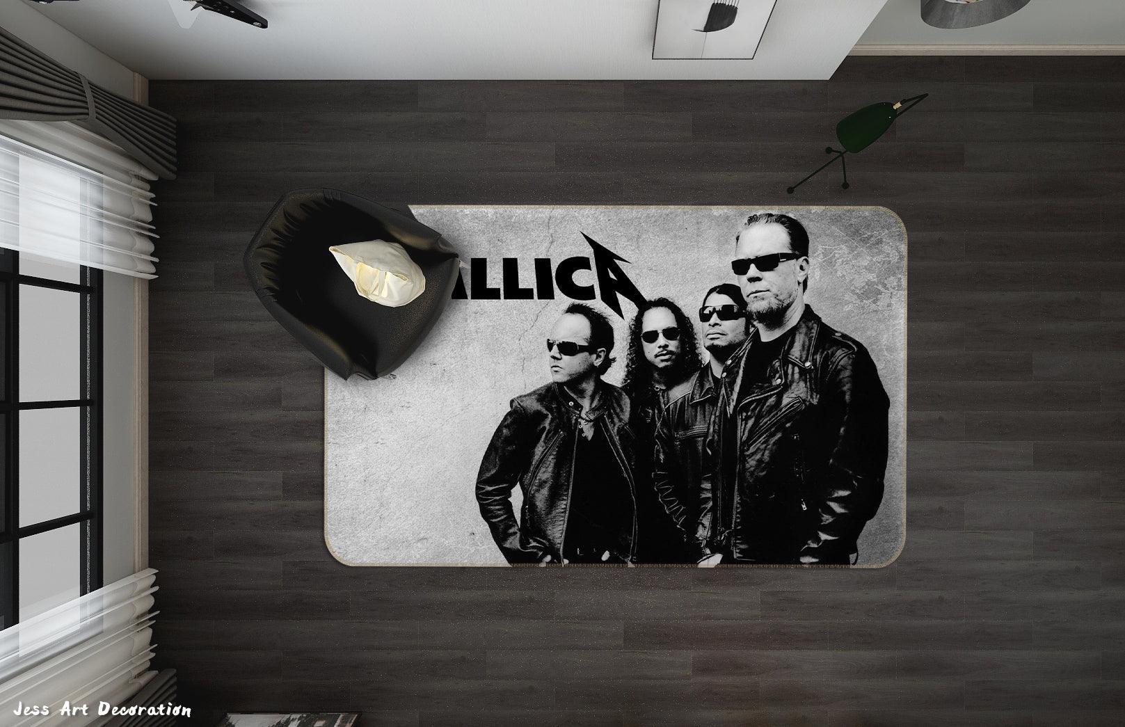 3D Metallica Rock Band Non-Slip Rug Mat 124- Jess Art Decoration