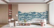 3D Abstract Blue Ocean Waves Wall Mural Wallpaper GD 2727- Jess Art Decoration