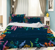 3D Hand Drawn Cartoon Water Plant Pattern Quilt Cover Set Bedding Set Duvet Cover Pillowcases WJ 6333- Jess Art Decoration