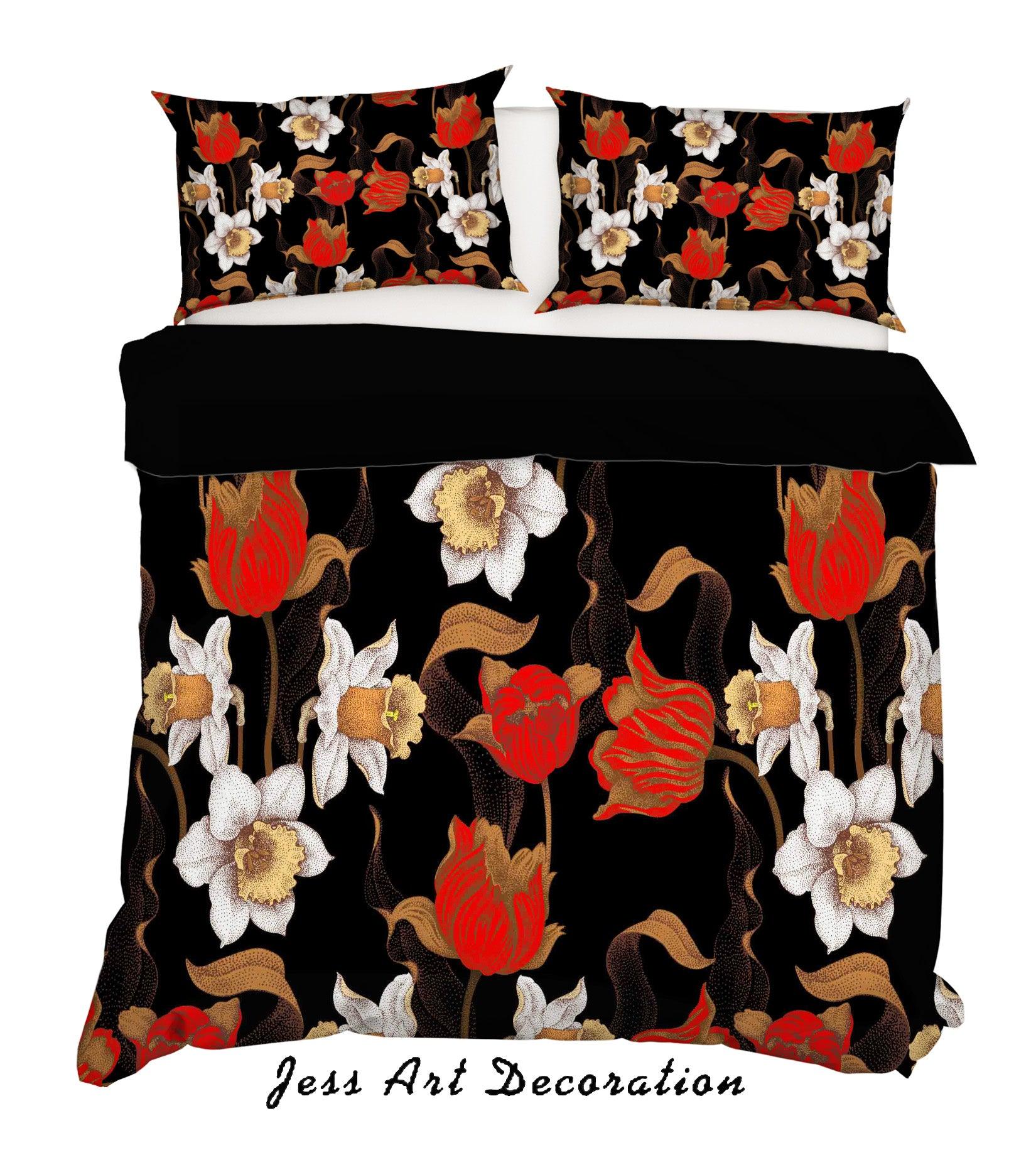 3D Flower Leaves Quilt Cover Set Bedding Set Pillowcases 176- Jess Art Decoration