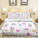 3D Cartoon Rainbow Lollipop Quilt Cover Set Bedding Set Pillowcases 216- Jess Art Decoration