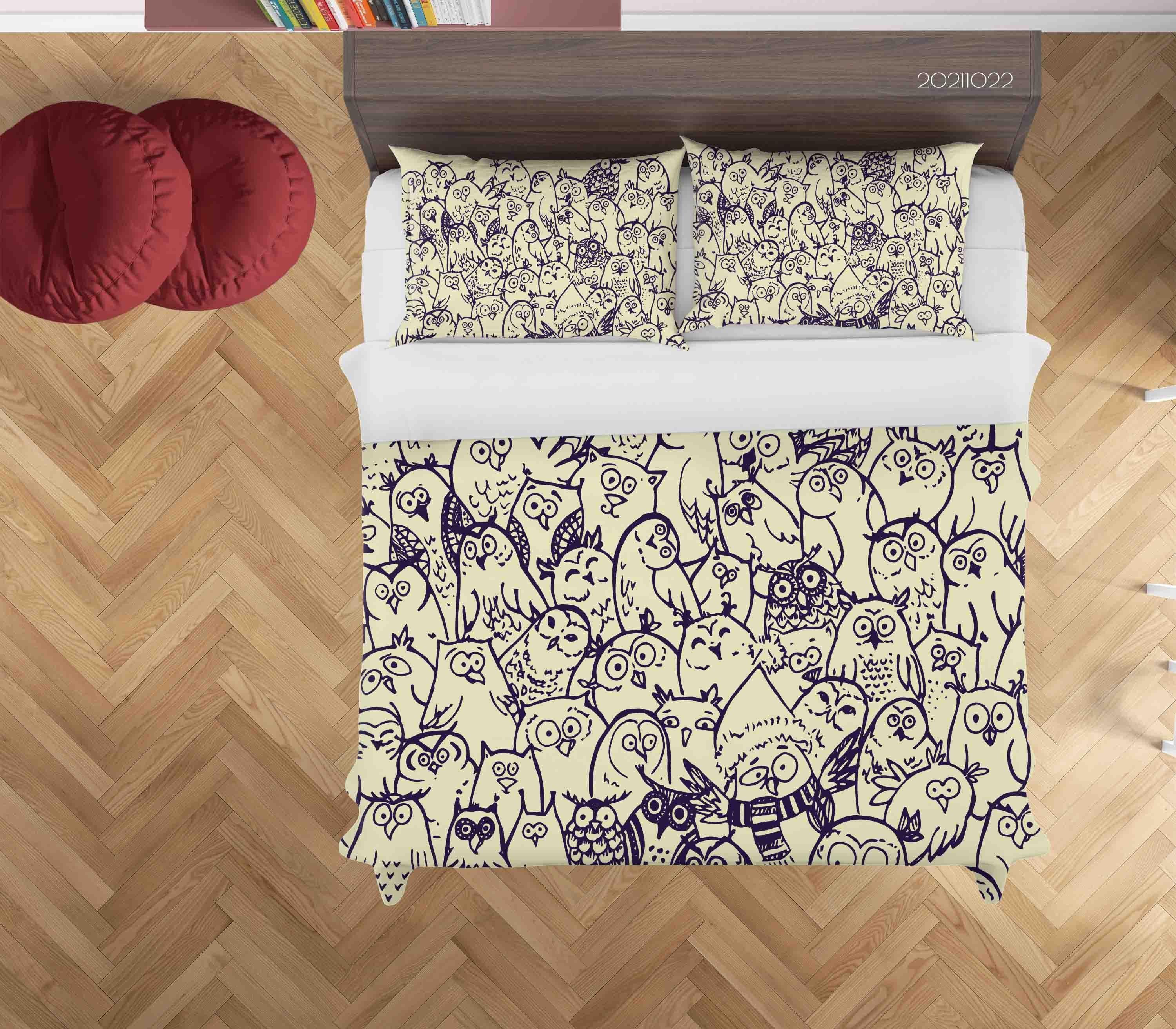3D Abstract Animal Graffiti Quilt Cover Set Bedding Set Duvet Cover Pillowcases 9- Jess Art Decoration