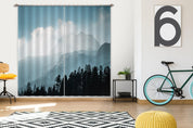 3D Landscape Mountain Woods Misty Curtains and Drapes GD 3280- Jess Art Decoration