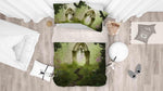 3D Green Door Quilt Cover Set Bedding Set Pillowcases 44- Jess Art Decoration