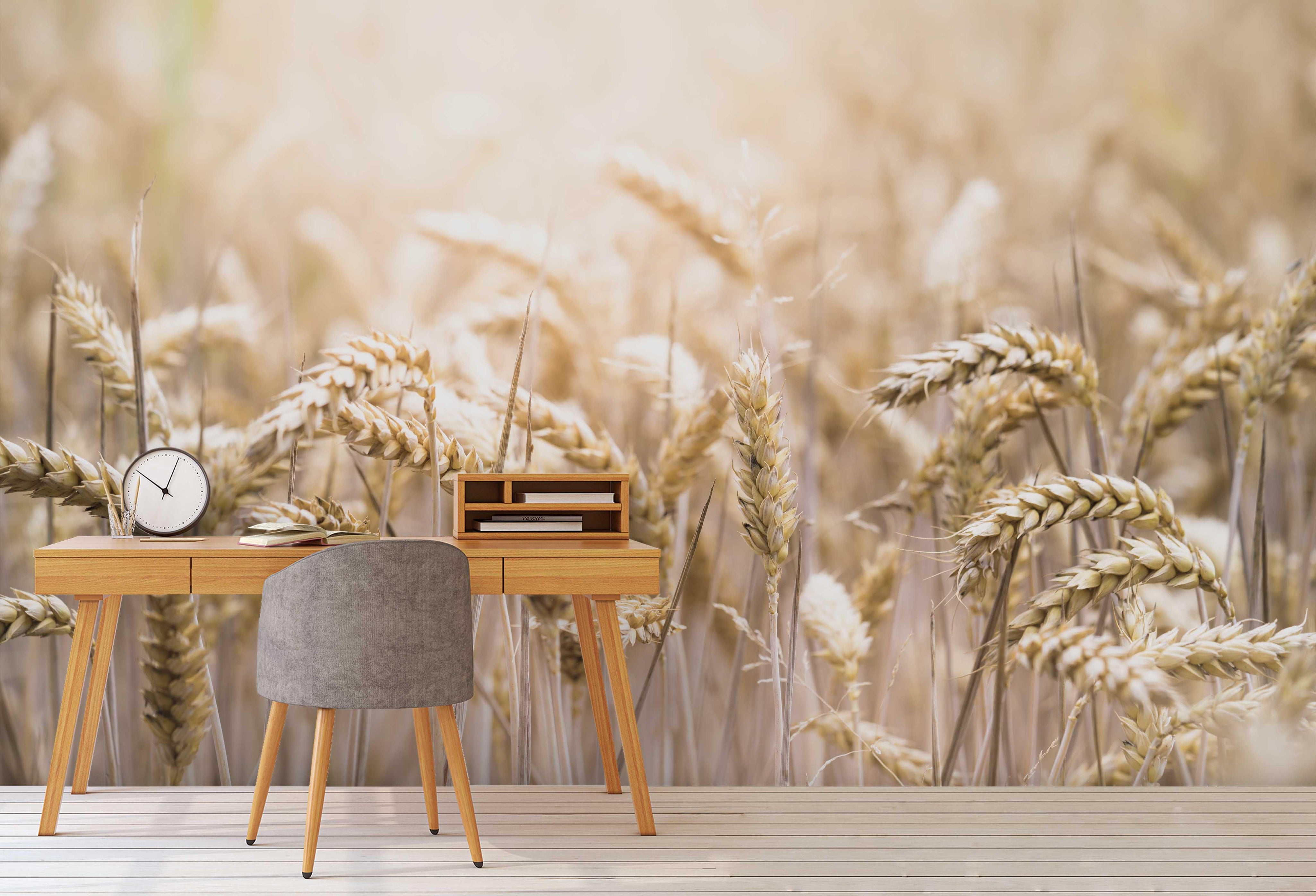 3D Golden Rice Field Wall Mural Wallpaper  sww 291- Jess Art Decoration