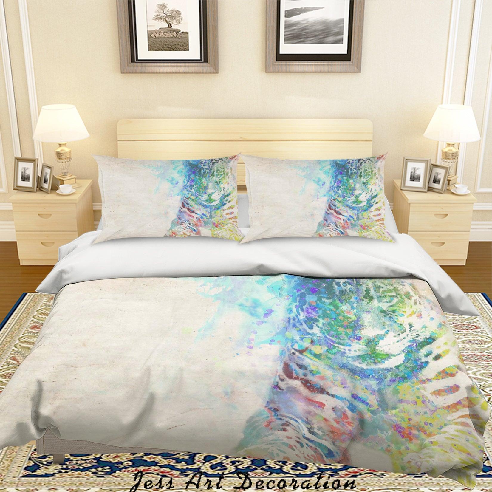 3D Watercolor Graffiti Quilt Cover Set Bedding Set Pillowcases 35- Jess Art Decoration