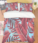 3D Red Leaves Quilt Cover Set Bedding Set Pillowcases 168- Jess Art Decoration