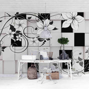 3D Geometric Floral Pattern Wall Mural Wallpaper LQH 75- Jess Art Decoration