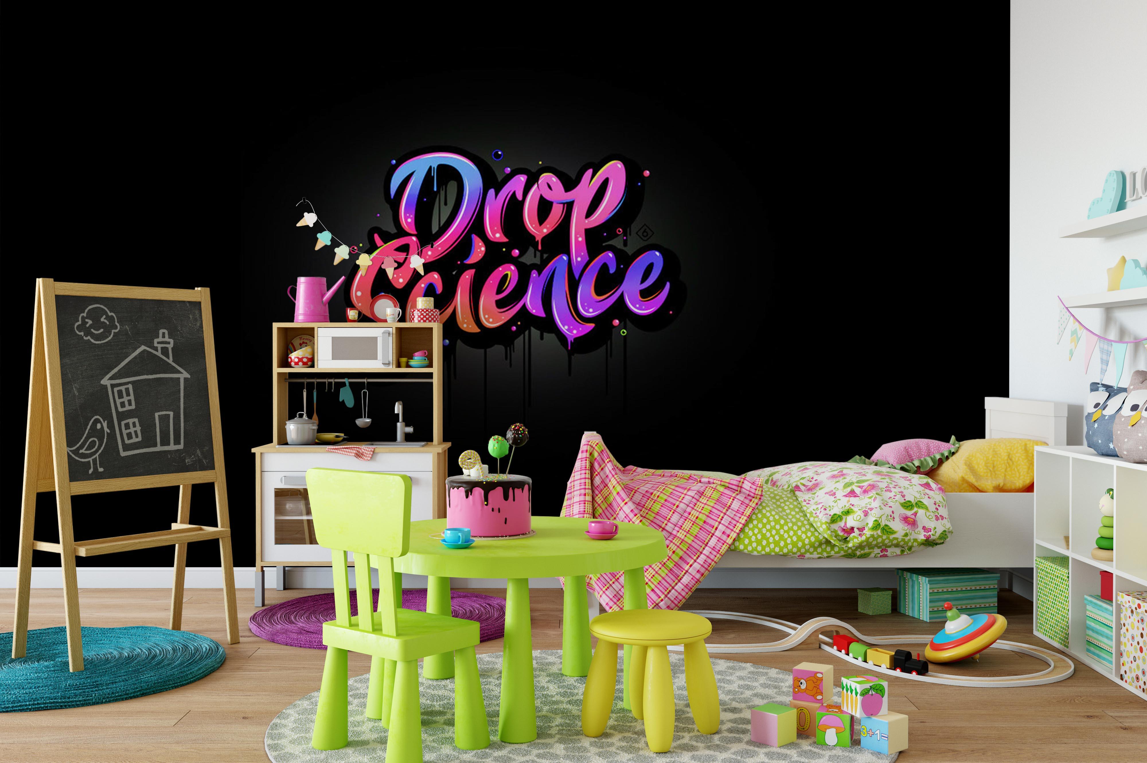 3D Purple Slogan Black Background Wall Mural Wallpaper 275- Jess Art Decoration