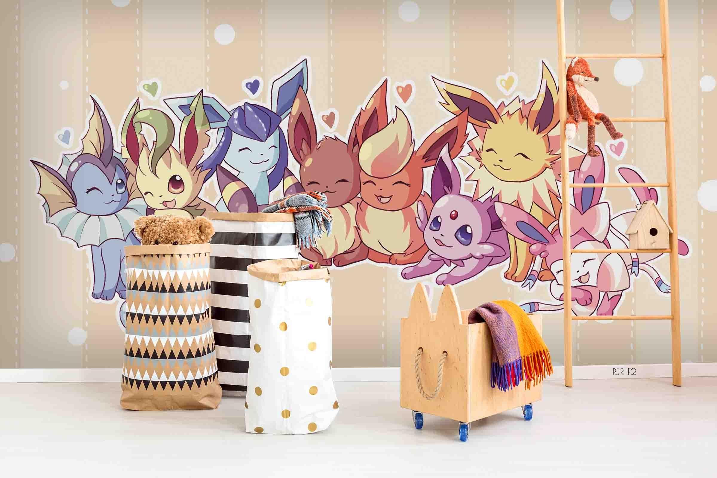 3D Colourful Animal Characters cute anime animal character mural wall mural wallpaper for kids room