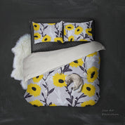 3D Yellow Flowers Quilt Cover Set Bedding Set Pillowcases  120- Jess Art Decoration