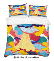 3D Abstract Floral Quilt Cover Set Bedding Set Pillowcases 07- Jess Art Decoration