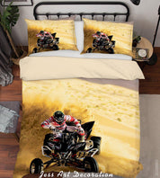 3D Sand Motorcycle Quilt Cover Set Bedding Set Duvet Cover Pillowcases LXL 240- Jess Art Decoration
