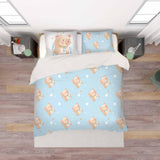 3D Unicorn Pig Blue Quilt Cover Set Bedding Set Pillowcases 85- Jess Art Decoration