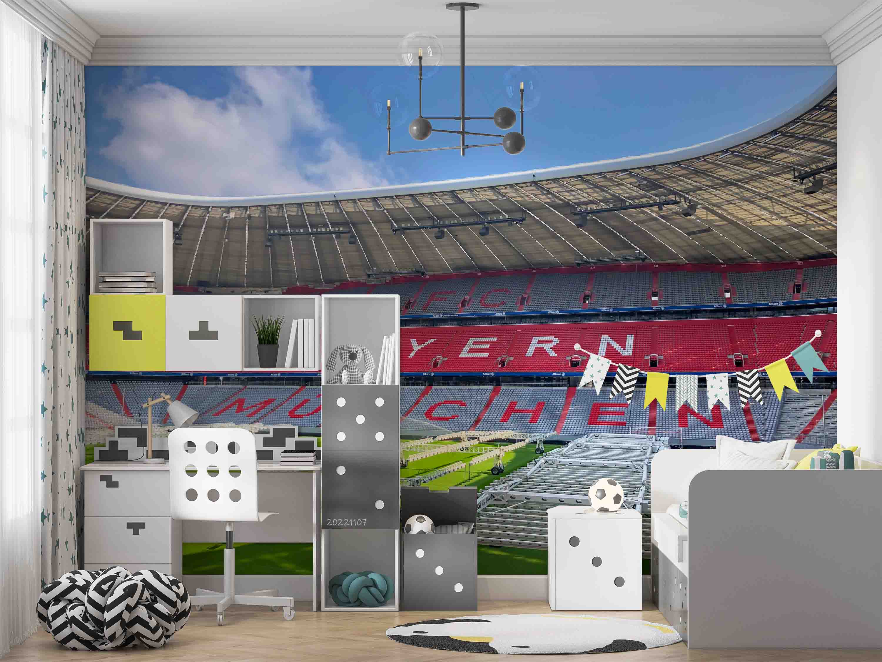 3D Germany Allianz Arena Wall Mural Wallpaper GD 70- Jess Art Decoration