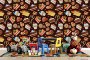 3D Cake Ice Cream Dessert Wall Mural Wallpaper LQH 16- Jess Art Decoration