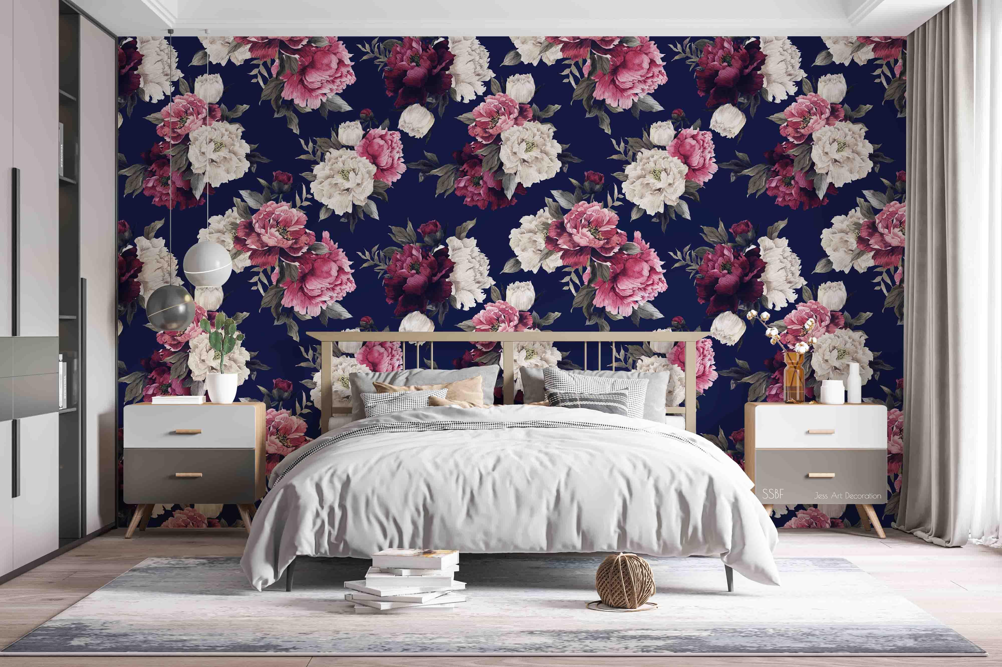 3D Vintage Blooming Peony Pattern Wall Mural Wallpaper GD 3531- Jess Art Decoration