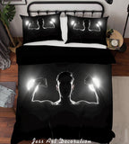 3D Lighting Muscle Figure Quilt Cover Set Bedding Set Duvet Cover Pillowcases LXL 36- Jess Art Decoration