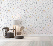 3D Fresh Watercolor Floral Herbs Wall Mural Wallpaper GD 1698- Jess Art Decoration