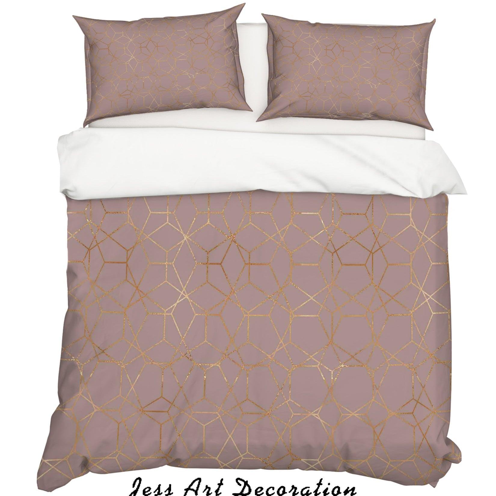 3D Abstract Geometry Quilt Cover Set Bedding Set Pillowcases 25- Jess Art Decoration