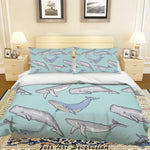 3D Cartoon Dolphin Quilt Cover Set Bedding Set Pillowcases 64- Jess Art Decoration