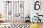 3D Cartoon Cloud Sun Moon Star Curtains and Drapes LQH 181- Jess Art Decoration