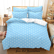 3D Abstract Blue Dot Quilt Cover Set Bedding Set Duvet Cover Pillowcases 95- Jess Art Decoration