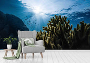 3D Submarine Ocean Fish Coral Wall Mural Wallpaper SF51- Jess Art Decoration
