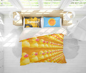 3D Yellow Toy Duck Quilt Cover Set Bedding Set Pillowcases 145- Jess Art Decoration