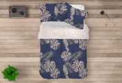 3D Vintage Plant Pattern Blue Quilt Cover Set Bedding Set Duvet Cover Pillowcases LXL- Jess Art Decoration