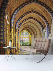 3D Corridor Arch Building Window Wall Mural Wallpaper 74- Jess Art Decoration