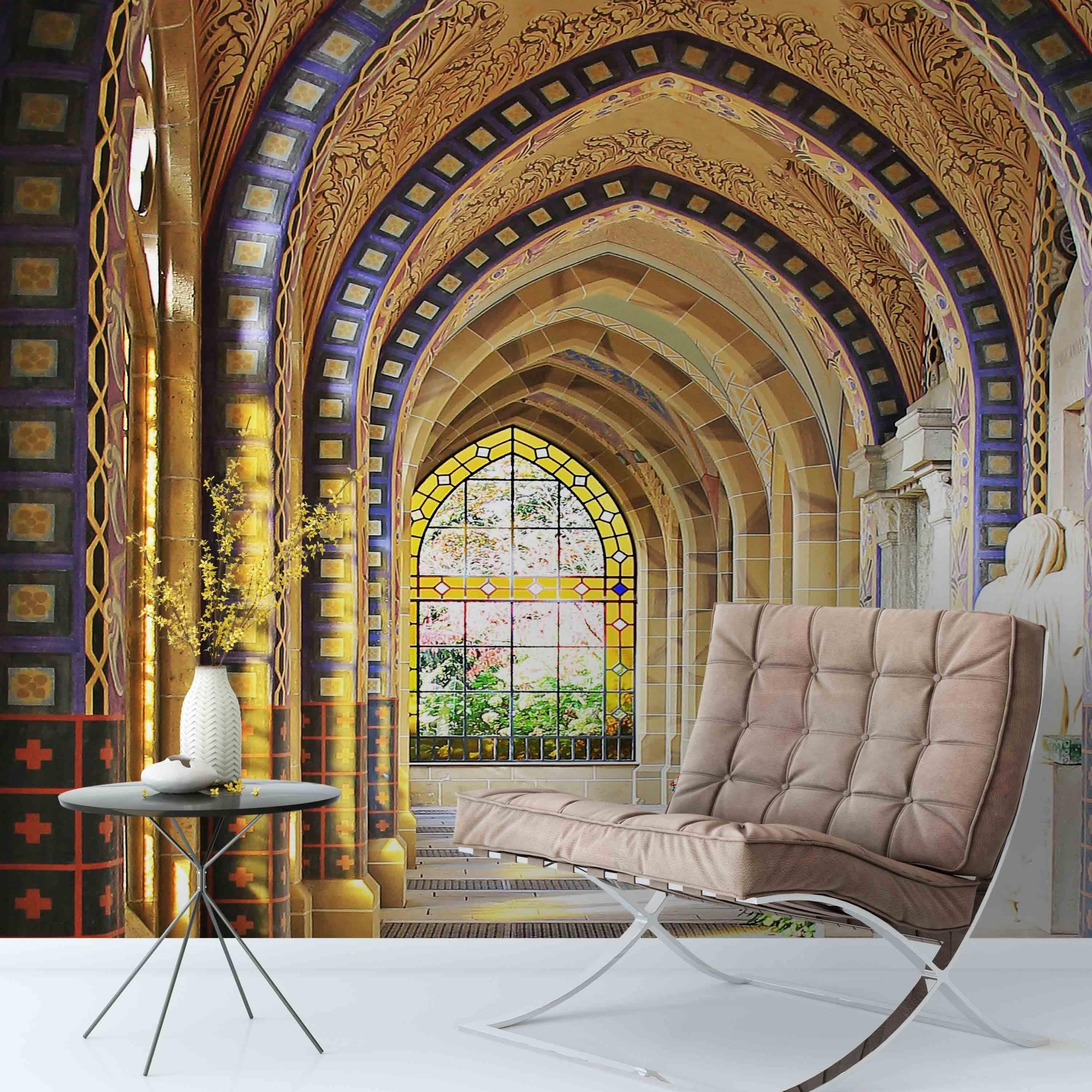 3D Corridor Arch Building Window Wall Mural Wallpaper 74- Jess Art Decoration
