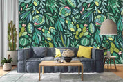 3D Leaves Floral Seamless  Wall Mural Wallpaper sww 80- Jess Art Decoration