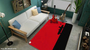 3D Rock Band Red Non-Slip Rug Mat 142- Jess Art Decoration
