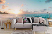 3D Sky Beach Landscape Wall Mural Wallpaper LQH 503- Jess Art Decoration