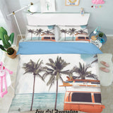 3D Green Palm Tree Beach Quilt Cover Set Bedding Set Pillowcases  172- Jess Art Decoration