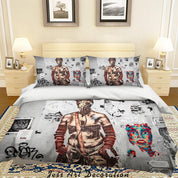 3D Graffiti Figure Quilt Cover Set Bedding Set Duvet Cover Pillowcases LXL- Jess Art Decoration