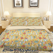 3D Yellow Succulents Cactus Quilt Cover Set Bedding Set Duvet Cover Pillowcases SF11- Jess Art Decoration