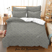 3D Abstract Grey Geometry Quilt Cover Set Bedding Set Duvet Cover Pillowcases 328- Jess Art Decoration