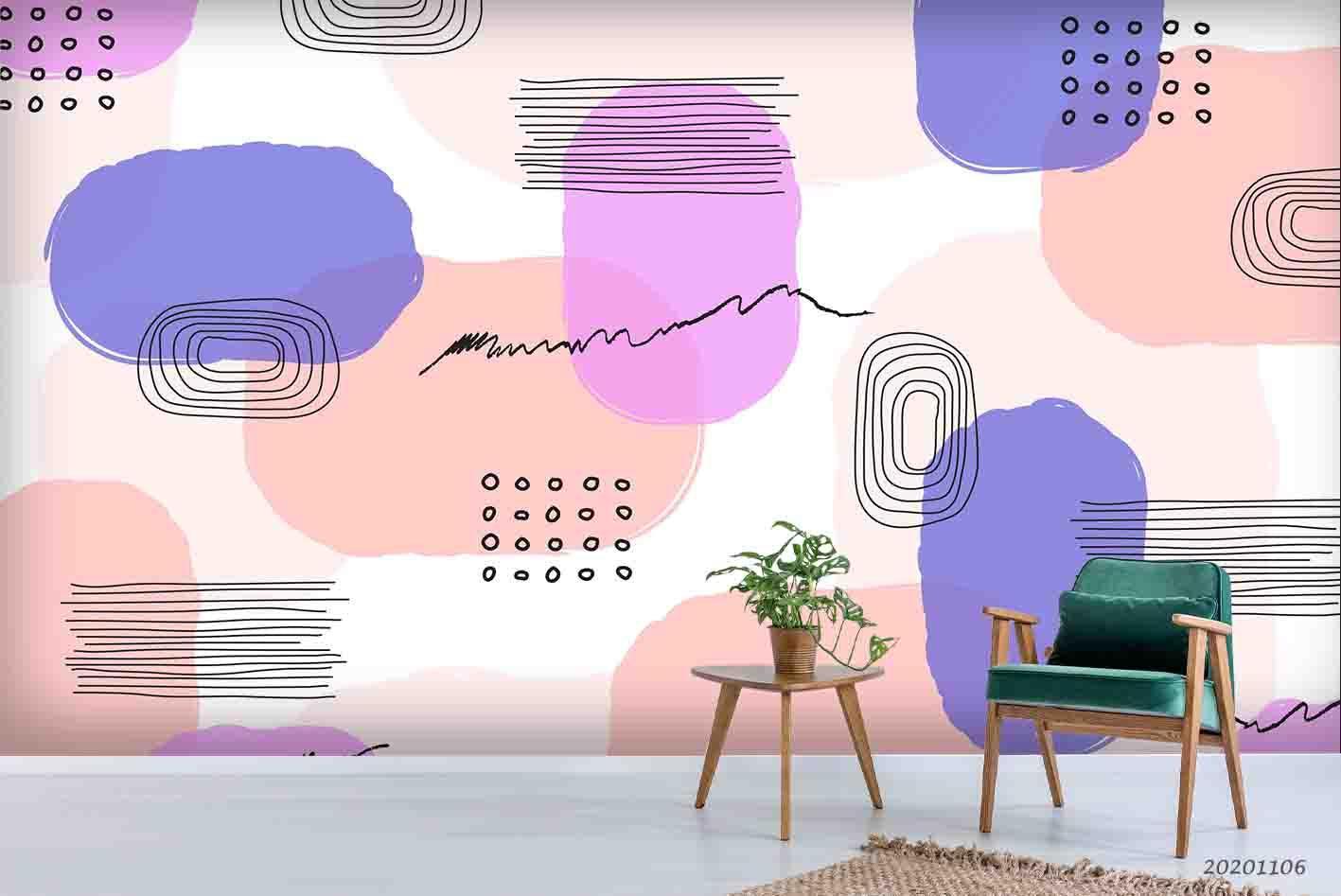 3D Abstract Geometric Pattern Colorful Wall Mural Wallpaper LXL- Jess Art Decoration