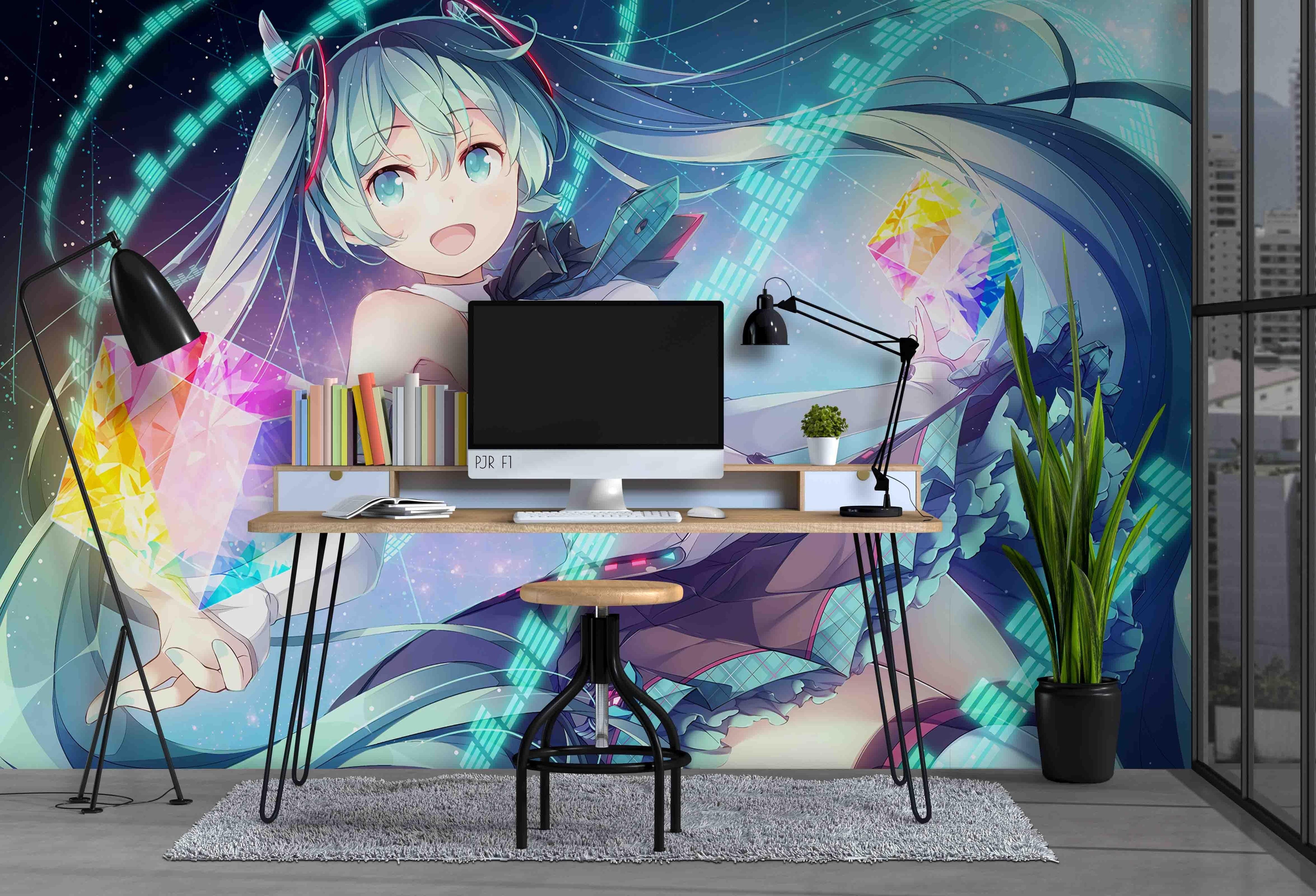3D Magic Anime Girl magic anime girl mural wall mural wallpaper for teen room - view 2