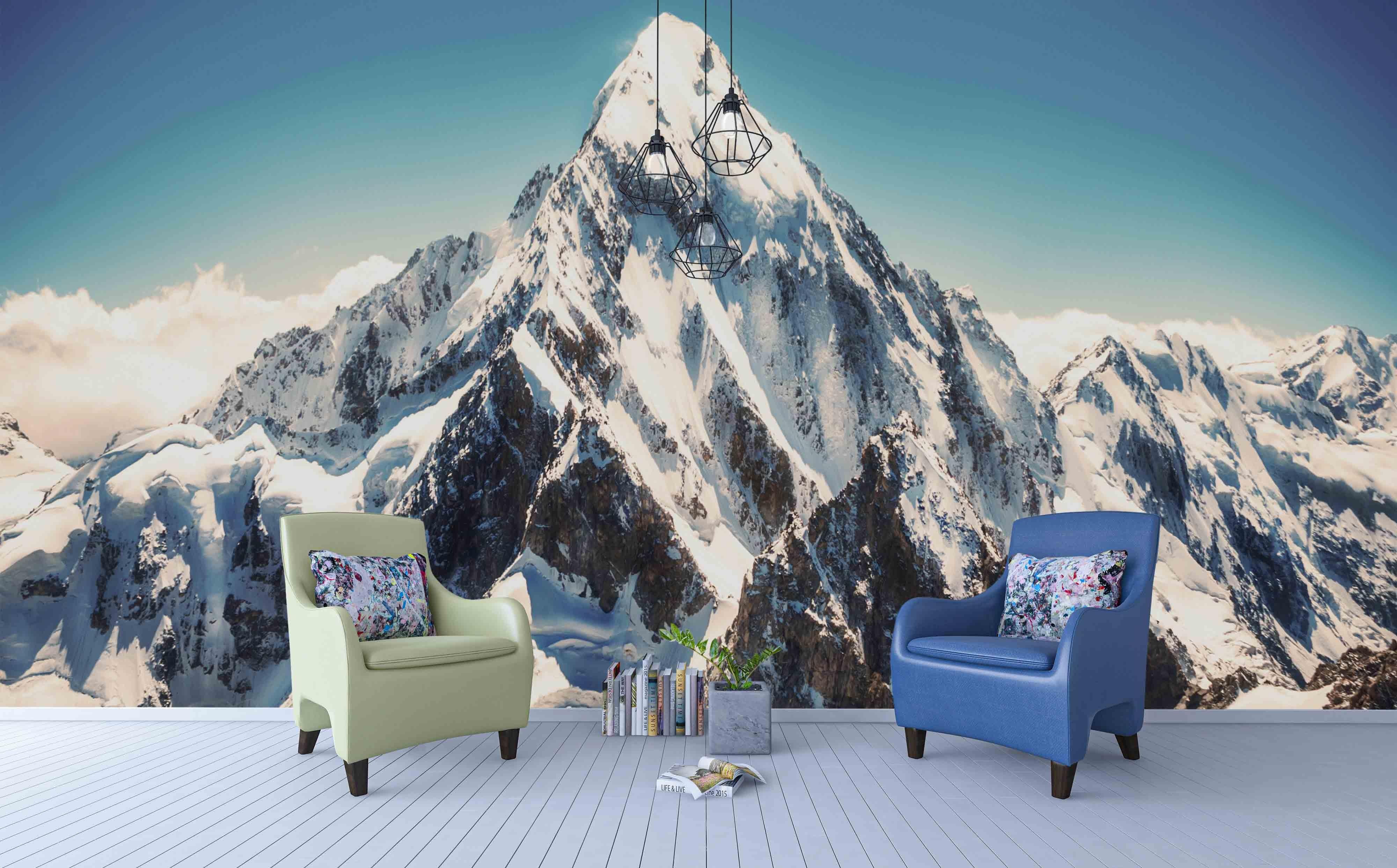 3D Blue Sky Snow Mountain Wall Mural Wallpaper 54- Jess Art Decoration