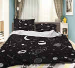 3D Planet Star Sun Moon Pattern Quilt Cover Set Bedding Set Duvet Cover Pillowcases WJ 9269- Jess Art Decoration