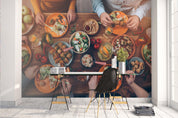 3D Friends Dinner Wall Mural Wallpaper 18- Jess Art Decoration
