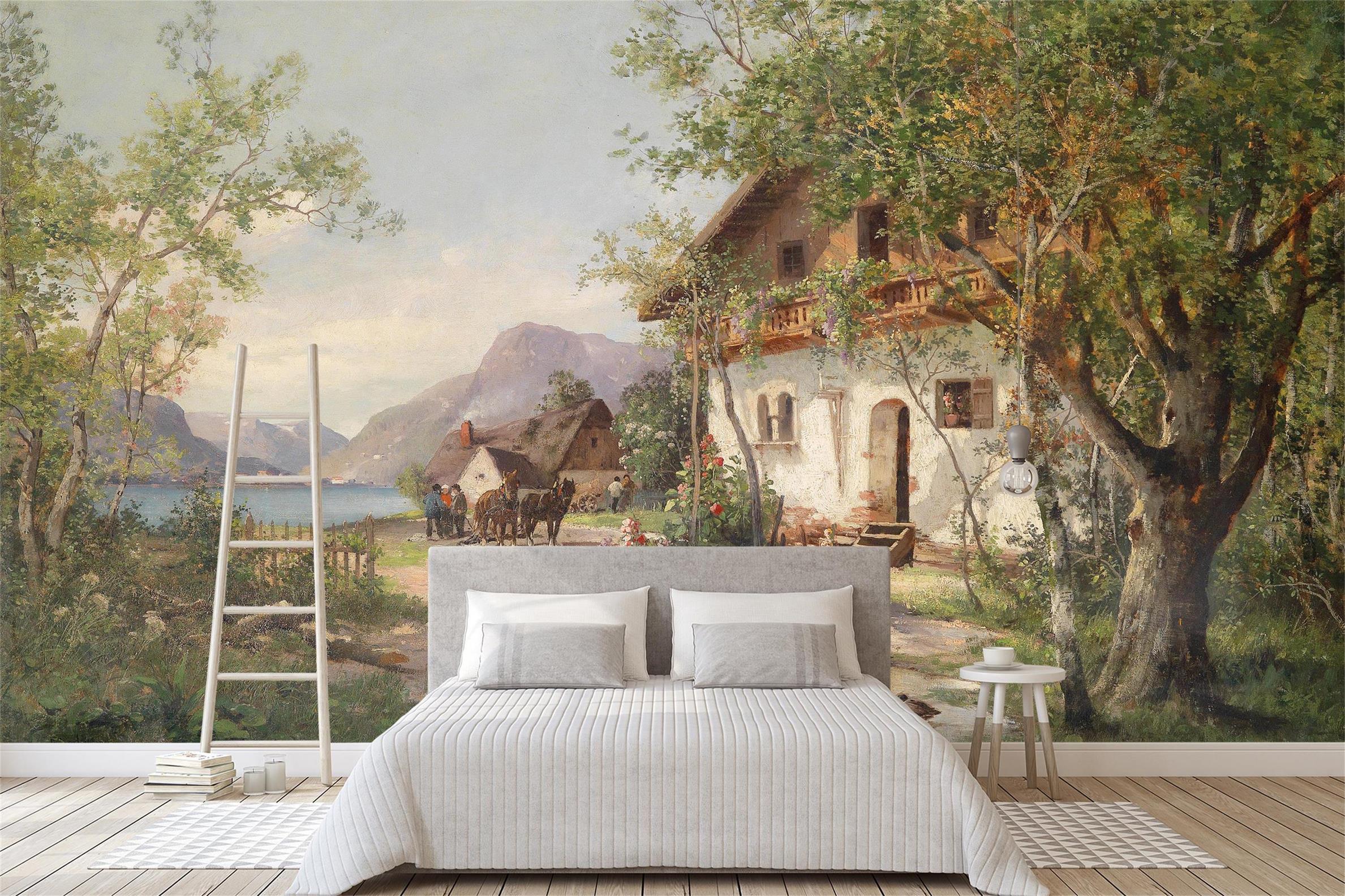 3D Countryside Oil Painting Wall Mural Wallpaper 13- Jess Art Decoration
