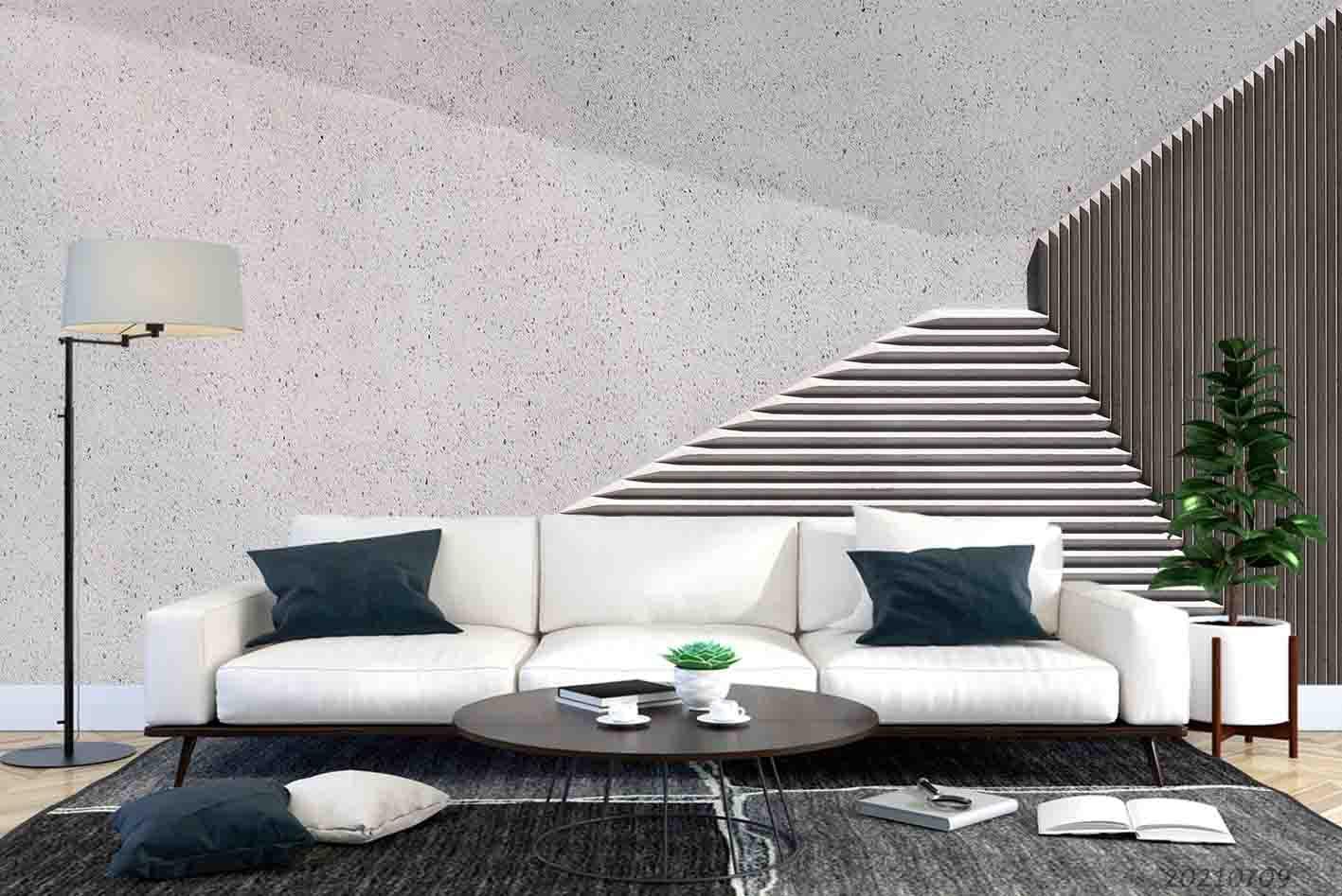 3D White Stereo Space Steps Wall Mural Wallpaper SWW4193- Jess Art Decoration